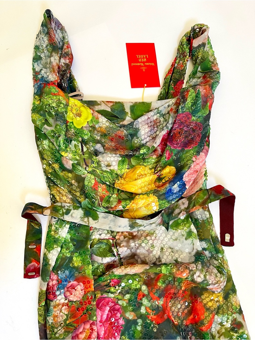 Vivienne Westwood SS14 CORSET DRESS flowers sequined Corset Dress NWT US4 - Picture 5 of 17